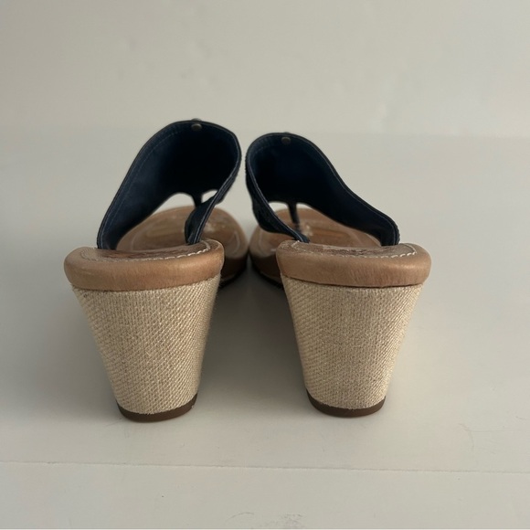 UGG Solera Denim Logo Wedge Sandals | Size 8 - Picture 5 of 8
